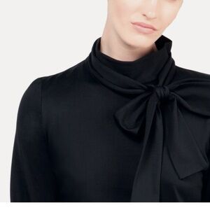 NEW WITH TAGS Carolina Herrera Black Blouse with Bow Detail